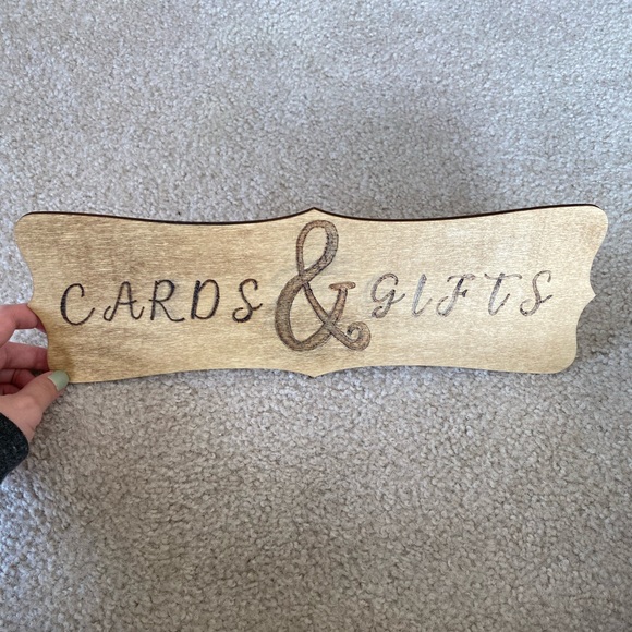 Cards & Gifts Handmade Wood Burned Sign - Picture 7 of 7